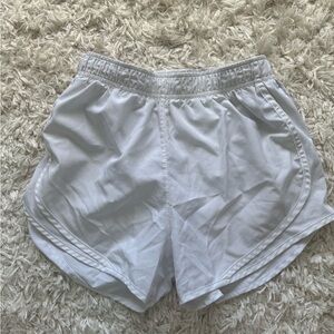 Nike White Athletic Shorts Lightweight Moisture-Wicking